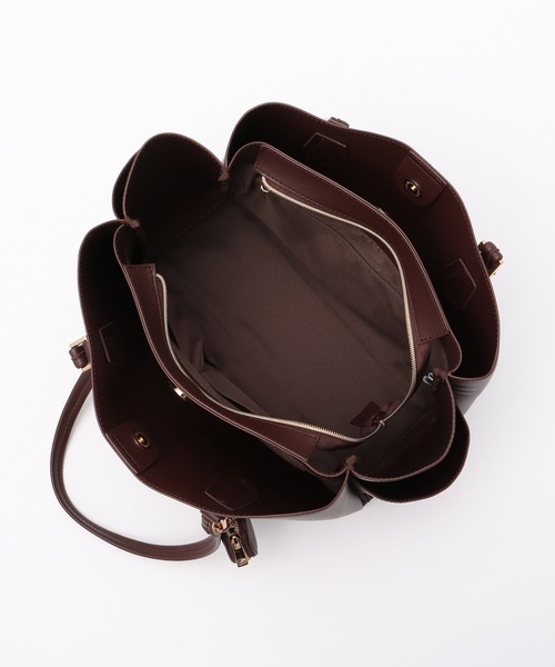 Honeys（ハニーズ）の「ポーチ付軽量Ａ４トート（トートバッグ・レディース・ブラック/グレイッシュベージュ/ライトグレー/ブラウン・FREE）」の13枚目の写真