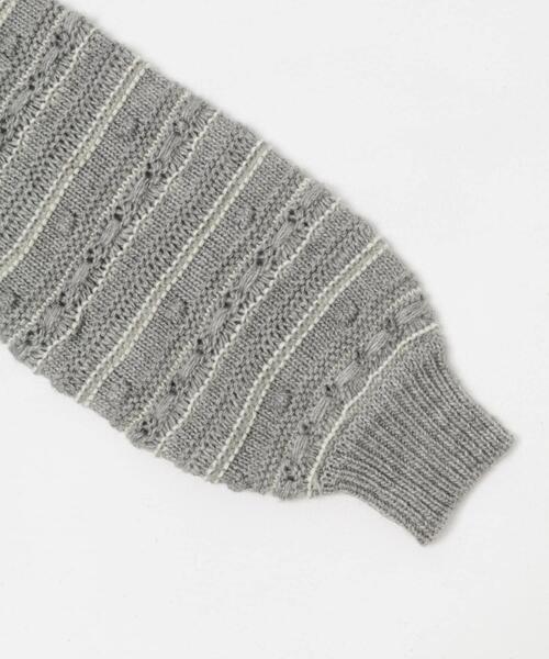 URBAN RESEARCH Sonny Label(アーバンリサーチサニーレーベル)の「ボーダーアソート柄編みニット(ニット/セーター・レディース・オフホワイト/グレー/ネイビー・FREE)」の12枚目の写真