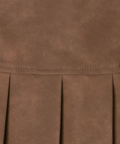 3.3 Field Trip （3.3フィールドトリップ）の「3.3 Field Trip／ヴィンテージライクフェイクレザーミニスカート（スカート・レディース・チャコールグレー/ブラウン・MEDIUM/SMALL）」の9枚目の写真