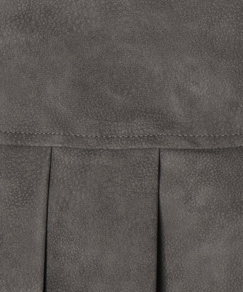 3.3 Field Trip （3.3フィールドトリップ）の「3.3 Field Trip／ヴィンテージライクフェイクレザーミニスカート（スカート・レディース・チャコールグレー/ブラウン・MEDIUM/SMALL）」の10枚目の写真