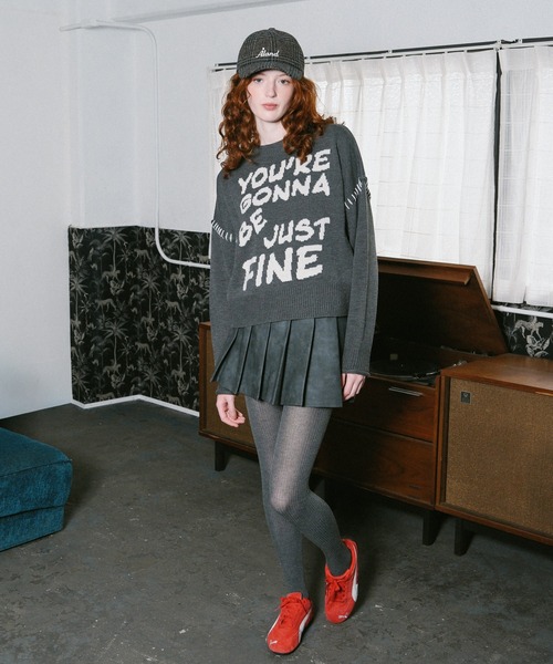 3.3 Field Trip （3.3フィールドトリップ）の「3.3 Field Trip／ヴィンテージライクフェイクレザーミニスカート（スカート・レディース・チャコールグレー/ブラウン・MEDIUM/SMALL）」の21枚目の写真