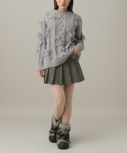 3.3 Field Trip （3.3フィールドトリップ）の「3.3 Field Trip／ヴィンテージライクフェイクレザーミニスカート（スカート・レディース・チャコールグレー/ブラウン・MEDIUM/SMALL）」の11枚目の写真