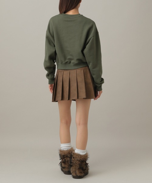 3.3 Field Trip （3.3フィールドトリップ）の「3.3 Field Trip／ヴィンテージライクフェイクレザーミニスカート（スカート・レディース・チャコールグレー/ブラウン・MEDIUM/SMALL）」の17枚目の写真