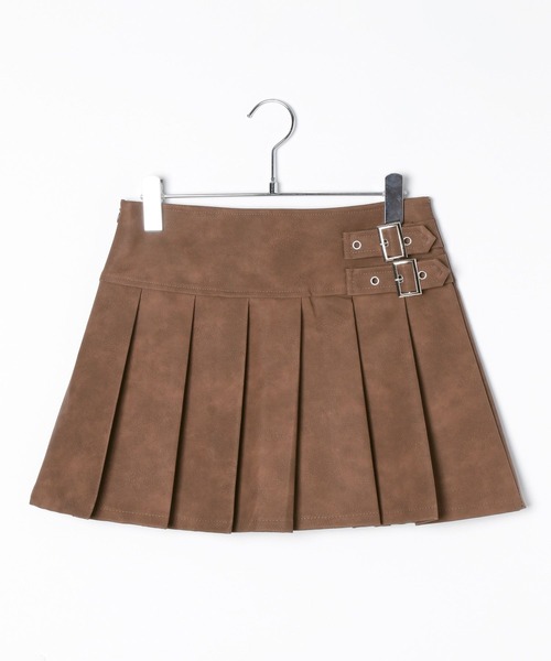 3.3 Field Trip （3.3フィールドトリップ）の「3.3 Field Trip／ヴィンテージライクフェイクレザーミニスカート（スカート・レディース・チャコールグレー/ブラウン・MEDIUM/SMALL）」の20枚目の写真