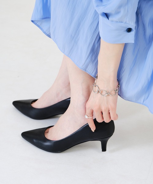 MISCH MASCH(ミッシュマッシュ)の「跳べるパンプス ポインテッドトゥヒール R-3201(パンプス・レディース・ブラック系その他3/ブラック/レッド/グレー・36/35/34/33/39/37/42/40/38/41/43)」の3枚目の写真