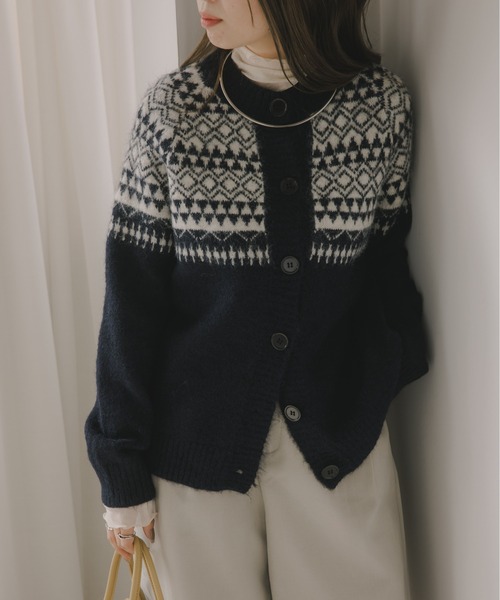 セール】ノルディック柄 カーディガン（カーディガン/ボレロ
