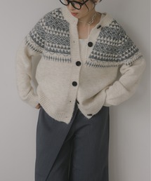 210nouve | ノルディック柄 カーディガン(カーディガン/ボレロ)