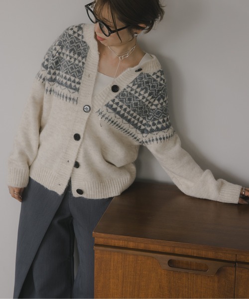 セール】ノルディック柄 カーディガン（カーディガン/ボレロ
