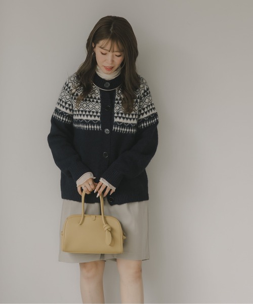 210nouve（トゥージュヌーブ）の「ノルディック柄 カーディガン（カーディガン/ボレロ・レディース・ネイビー/ホワイト/バーガンディー・FREE）」の17枚目の写真