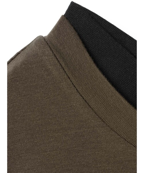 mizuiroind（ミズイロインド）の「mizuiro ind レイヤードTシャツ（Tシャツ/カットソー・レディース・グレー/オフホワイト/ブラック/ブラウン・FREE）」の13枚目の写真