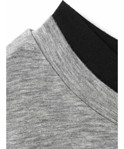 mizuiroind（ミズイロインド）の「mizuiro ind レイヤードTシャツ（Tシャツ/カットソー・レディース・グレー/オフホワイト/ブラック/ブラウン・FREE）」の12枚目の写真