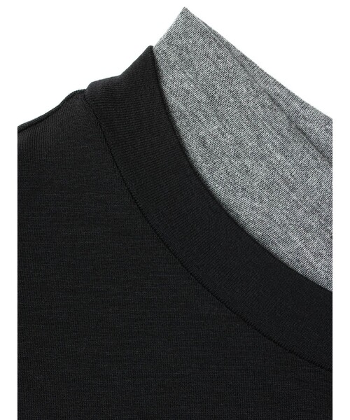 mizuiroind（ミズイロインド）の「mizuiro ind レイヤードTシャツ（Tシャツ/カットソー・レディース・グレー/オフホワイト/ブラック/ブラウン・FREE）」の11枚目の写真
