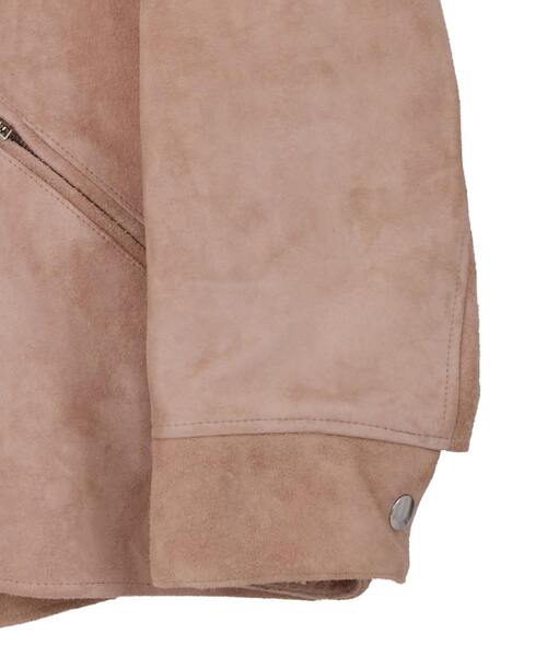 CURRENTAGE（カレンテージ）の「【CURRENTAGE/カレンテージ】Leather jacket（ライダースジャケット・レディース・キャメル/ピンク・1/2）」の11枚目の写真