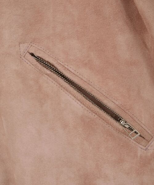 CURRENTAGE（カレンテージ）の「【CURRENTAGE/カレンテージ】Leather jacket（ライダースジャケット・レディース・キャメル/ピンク・1/2）」の13枚目の写真