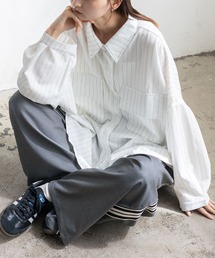 No Rule No Line | オーバーサイズピンストライプシャツ(シャツ/ブラウス)