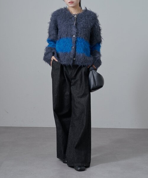 セール】配色シャギーカーディガン（ニット/セーター）｜Lui's（ルイス