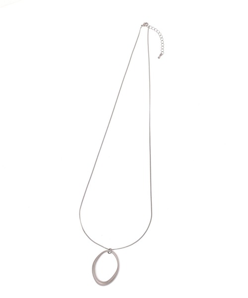 PAGEBOY（ページボーイ）の「オーバルチェーンネックレス（ネックレス・レディース・ブラック/シルバー・FREE）」の8枚目の写真