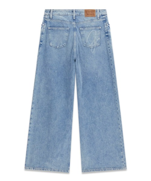 Guess(ゲス)の「ADJUSTABLE Wide Leg デニムパンツ ワイドジーンズ(デニムパンツ・レディース・ライトブルー・24inch/26inch/27inch)」の4枚目の写真