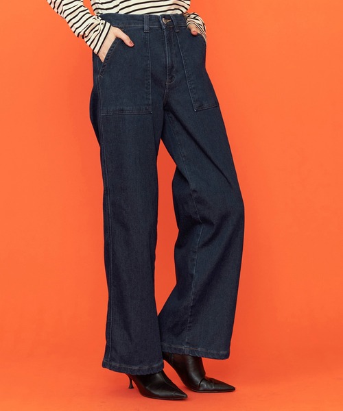 SOMETHING BODY FIRE ベイカーワイドパンツ Sサイズ 公式直営通販サイト SOMETHING BODY FIRE ベイカーワイドパンツ S