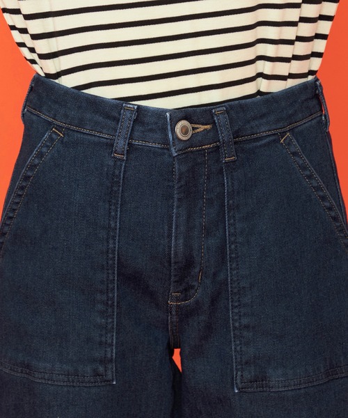 セール】SOMETHING BODYFIRE ワイドベイカーパンツ【暖】（デニム