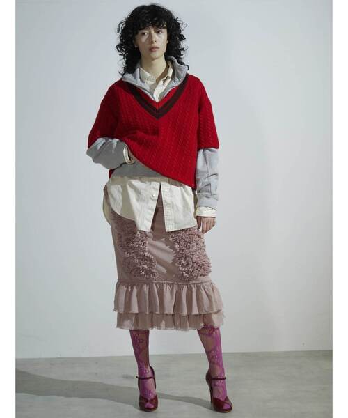 OBLI ピンクニットつぶつぶニット/ピンク | ALL | OBLI