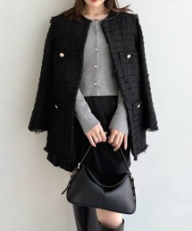 FRAY I.D | 2wayベストツイードジャケット(ノーカラージャケット)