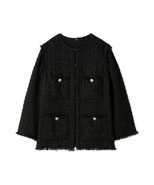 セール】2wayベストツイードジャケット（ノーカラージャケット）｜FRAY
