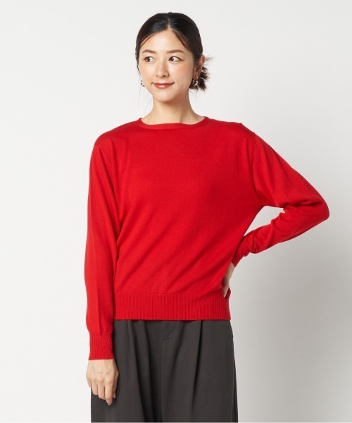 Letroyes（ルトロワ）の「THOMAS (CREW NECK)（ニット/セーター・レディース・アイボリー/レッド/ネイビー・1/2）」の3枚目の写真