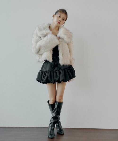 ファーショートコート（その他アウター）｜Chico（チコ）の