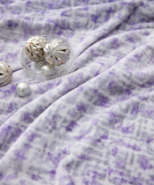 ツイード柄フリル毛布&ブランケット│ブランケット【フルーエ/大人