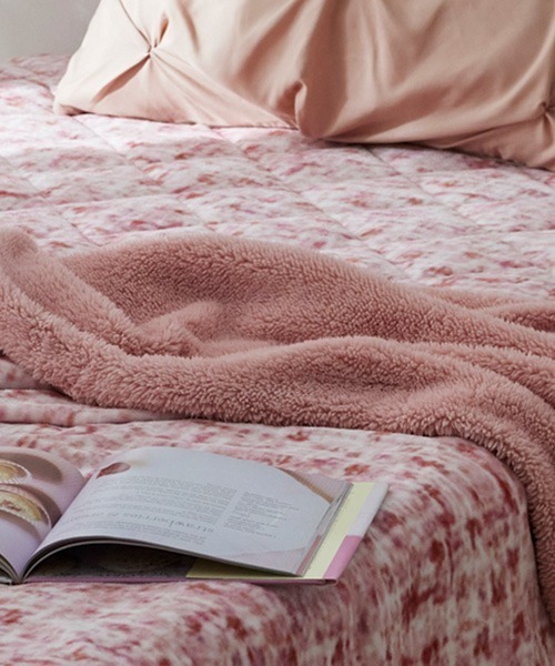 ツイード柄フリル毛布&ブランケット│ブランケット【フルーエ/大人