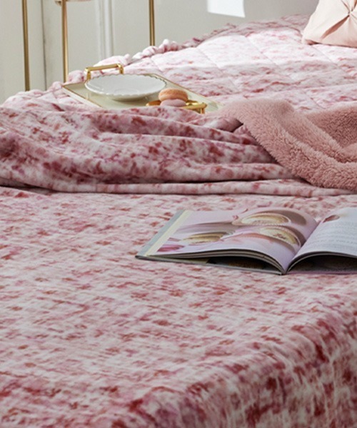 ツイード柄フリル毛布&ブランケット│ブランケット【フルーエ/大人
