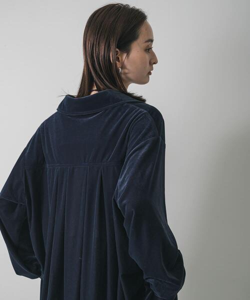 SENSE OF PLACE by URBAN RESEARCH(センスオブプレイスバイアーバンリサーチ)の「マルチコードツキベロアシャツ(シャツ/ブラウス・レディース・アイボリー/ブラウン/ネイビー・ONE)」の15枚目の写真