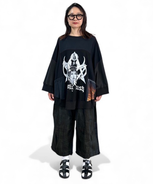 masterkey（マスターキー）の「mp14334-LAMP-PT ワイドクロップドパンツ(MK26S-P-12)（その他パンツ・メンズ・ブラック・2/1）」の2枚目の写真