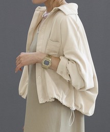 フェイクスエード裾ドロストシャツ