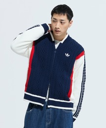 adidas ネイビー ボタン付きカーディガン S adidas（アディダス）の「アディダス adidas M ID2.0 カーディガン