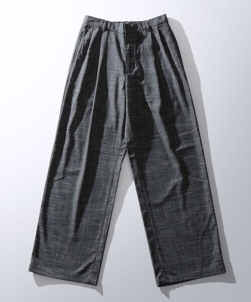 90s van ブラックウォッチ チェック ワイド スラックス 2タック シティ セール】City Ambient Products: チェック＆ストライプ 2タック ワイド