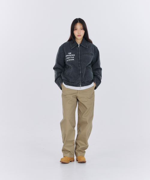 AECA（エイカ）の「AECA VINTAGE PIGMENT WORK JACKET-CHARCOAL（デニムジャケット・レディース・その他・LARGE/MEDIUM/SMALL）」の3枚目の写真