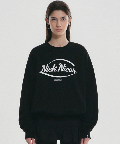 NICK&NICOLE(ニックアンドニコール)の「NICOLE ORIGINALS SWEATSHIRT_BLACK WHITE(スウェット・レディース・その他・FREE)」の1枚目の写真
