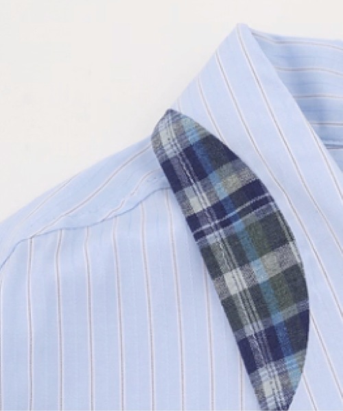 Check Stitching Stripe Shirt（シャツ/ブラウス）｜U:UME（ユーム）の