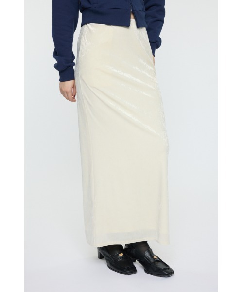 MOUSSY(マウジー)の「VELVET マーメイドスカート(スカート・レディース・アイボリー/ブラック・FREE)」の1枚目の写真