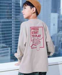 devirock（デビロック）の「綿100％ デビラボ BIGシルエット プリント袖リブ 長袖Tシャツ（Tシャツ/カットソー）」