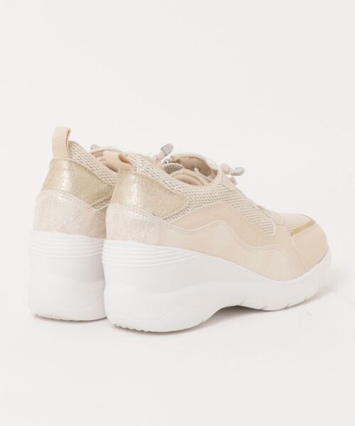 Round About(Bridget Birkin)(ラウンド アバウト)の「【Round About】サイドジップヒールアップスニーカー(45103D)(スニーカー・レディース・ブラック系その他/ベージュ系その他・22.5/23/23.5/24/24.5)」の3枚目の写真