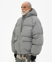 PARTIMENTO（パルティメント）の「ユーティリティフード付きプファーパディングフォググレー（ダウンジャケット/コート）」