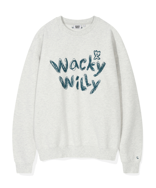 Wacky WiLLy(ワッキーウィリー)の「タイポ刺繍裏起毛スウェットライトグレー(スウェット・レディース・その他・SMALL/MEDIUM/LARGE/X-LARGE)」の1枚目の写真