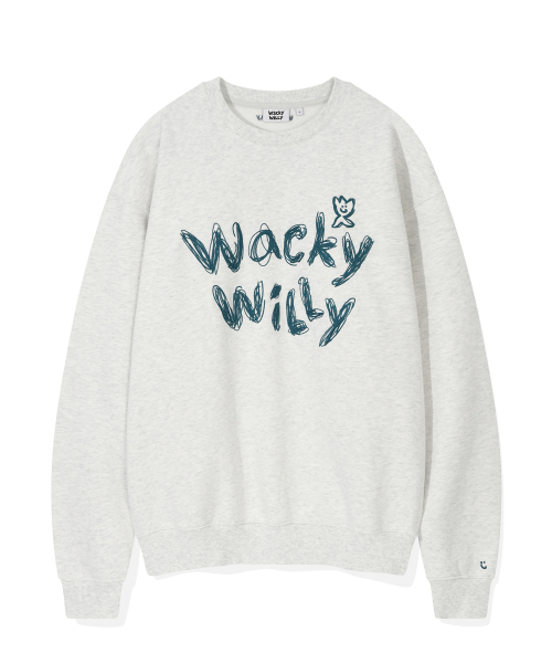 Wacky WiLLy(ワッキーウィリー)の「タイポ刺繍裏起毛スウェットライトグレー(スウェット・レディース・その他・SMALL/MEDIUM/LARGE/X-LARGE)」の2枚目の写真