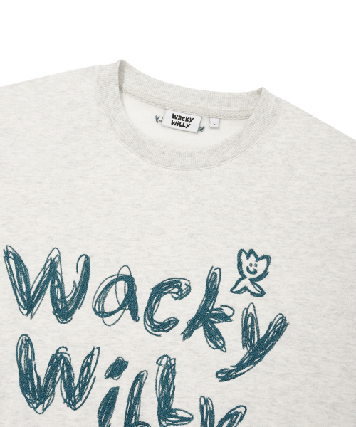 Wacky WiLLy(ワッキーウィリー)の「タイポ刺繍裏起毛スウェットライトグレー(スウェット・レディース・その他・SMALL/MEDIUM/LARGE/X-LARGE)」の4枚目の写真