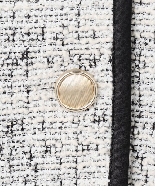 ANY SIS（エニィスィス）の「ネップツイード ジャケット（ノーカラージャケット・レディース・ネイビー系・MEDIUM）」の12枚目の写真