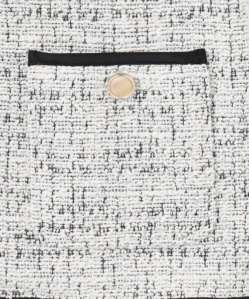 ANY SIS（エニィスィス）の「ネップツイード ジャケット（ノーカラージャケット・レディース・ネイビー系・MEDIUM）」の14枚目の写真