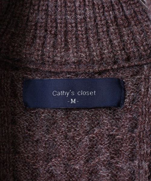 FUNALIVE（ファンアライブ）の「アランケーブル柄ショールニットカーディガン（カーディガン/ボレロ・メンズ・オフホワイト/グレー/ブラック/グレイッシュベージュ/バーガンディー/ネイビー・M/L/XL）」の14枚目の写真